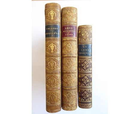 A good selection of volumes to include:Morris's British Birds (six volumes)Les Deux Nigauds (Segur - Libraire Hachette 1883) 