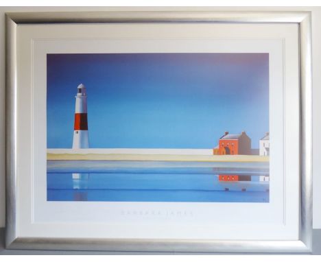 A large Barbara James colour print, 'Towards the Sun', initialled lower right,&nbsp;silver frame and glazed (frame size 90cm 