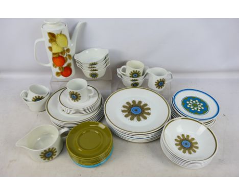 A collection of J & G Meakin Studio table wares, patterns include Galaxy, Elite and Poppy, approximately 55 pieces. [W]

NOTE