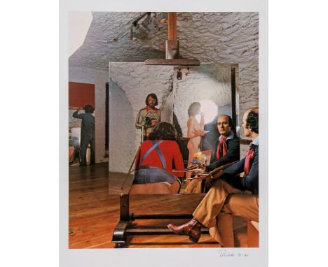Michelangelo Pistoletto (b.1933) - Untitled offset lithograph printed in colours, signed in black ball point pen, numbered 91