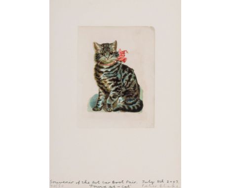 Peter Blake (b.1932) - Found Art - Cat giclee print in colours, 2007, signed in pencil, numbered 40/50, published by the arti