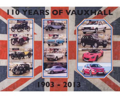 Peter Blake (b.1932) - 100 Years of Vauxhall glicee printed in colours, 2013, signed and inscribed 'A/P 2' in pencil, an arti