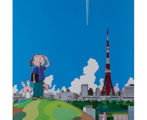** Takashi Murakami (b.1962) - Tokyo Tower offse t lithograph printed in colours, 2009, signed in felt-tip pen, numbered 229/