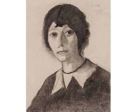 Marie Laurencin (1885-1956) - Self-portrait, 1912 pencil and charcoal on paper, signed, dated and dedicated at upper right 11