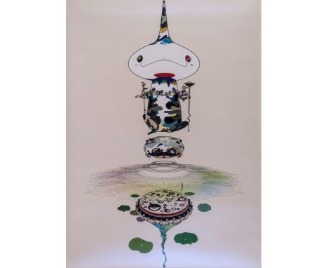 Takashi Murakami (b.1962) - Reversed Double Helix offset lithograph printed in colours, 2005, signed and dated in blue ink, n