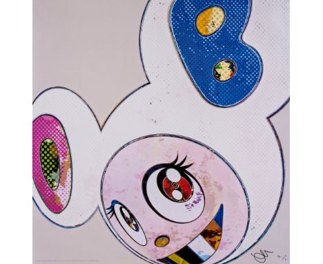 **Takashi Murakami (b.1962) - And Then x 6 (White: The Superflat Method, Pink and Blue Ears) offset lithograph printed in col