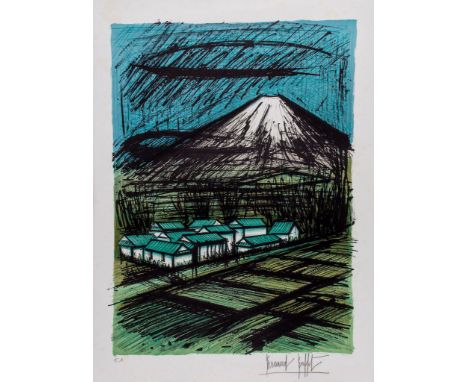 Bernard Buffet (1928-1999) - Fujiyama lithograph printed in colours, c.1980, signed and inscribed E.A in pencil, an artist's 