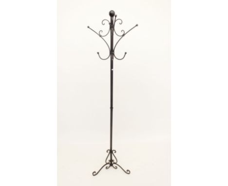 A wrought iron hat/coat stand - 176cm