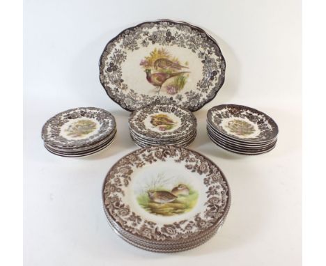 A selection of Royal Worcester 'Palissy' game series tableware including dinner plates and tea plates etc