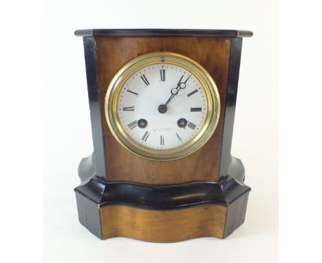 A Victorian rosewood cased mantel clock 'G Russell, Malvern' - 21cm
