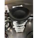 Lot - 6" Black Dishware (Approx 75 pcs)