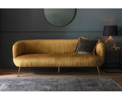 Direct Furniture Frank Hudson Gallery Valenza 3-Seater Sofa, Gold Velvet Fabric 
Whether you live in a compact apartment or a