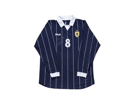 No 8 Scotland International Football Shirt Signed by Paul Lambert 
A Scotland football shirt signed by the country’s former W