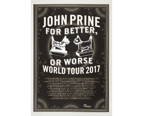 Signed John Prine World Tour Poster 2017 
The sad loss of the much-loved American songwriter John Prine earlier this year was
