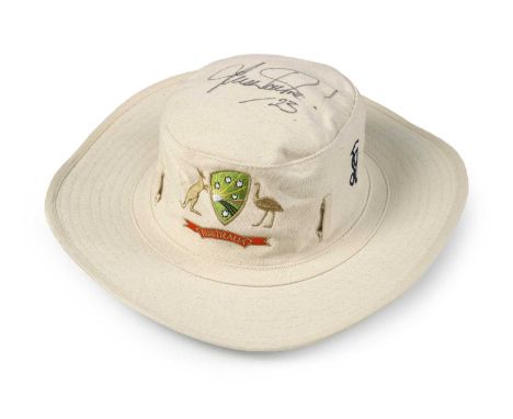 Shane Warne Iconic Australia Floppy White Cricket Hat
Shane’s floppy white hat is an iconic piece of Australian sporting memo