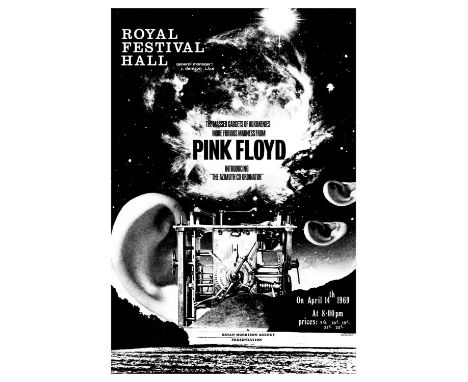 Pink Floyd The Massed Gadgets of Auximenies 1969, Fine Art Print Signed by Aubrey Powell/Hipgnosis
 
An iconic poster designe