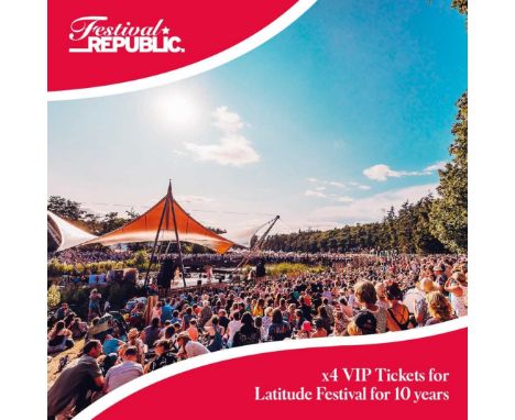 4 VIP Tickets to Latitude Festival for 10 Years, Commencing 2021 
Lewis Capaldi, Bastille and Snow Patrol are the first artis