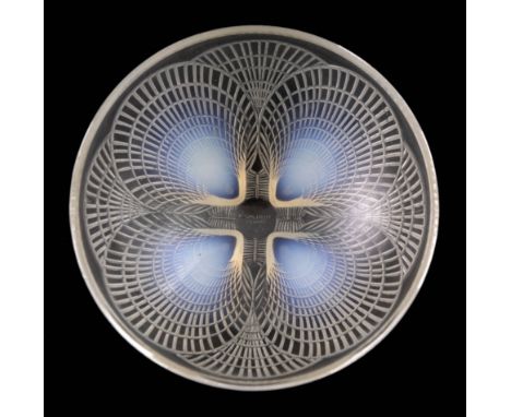 Rene Lalique, a Coquilles glass bowl, model 3202, designed circa 1924, polished and frosted, engraved mark R Lalique France, 