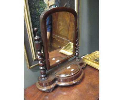 A Victorian mahogany dressing table mirror  