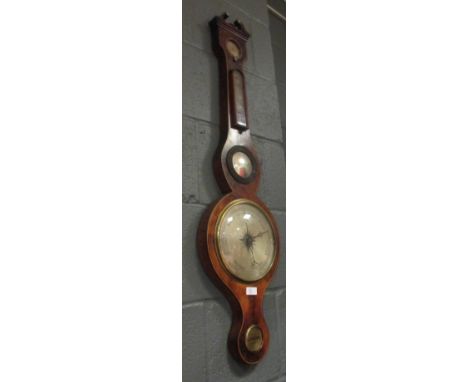 A Regency mahogany Barometer 'Cappi, London', 98cm high  