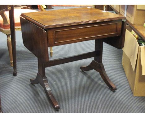 A rosewood sofa table 54 x 96 x 42cm open  