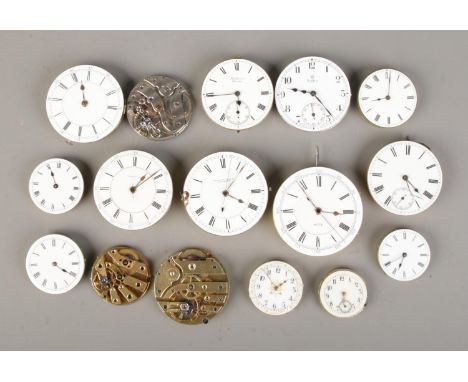 A quantity of assorted pocket watch movements to include Walter Usher, J.W Benson and Poldor examples.