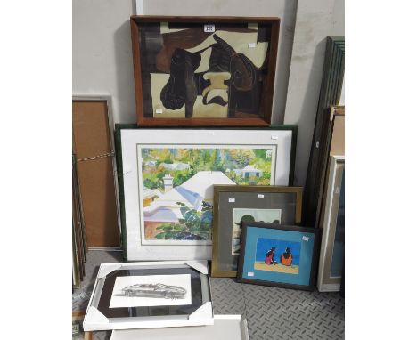 Assorted furnishing prints to include works after Picasso, Cecil Aldin, Donald Wilinson, botanical, etc etc, framed (parcel)