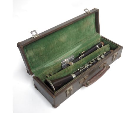 A 19th century Auguste Buffet simple fingering system clarinet, cased