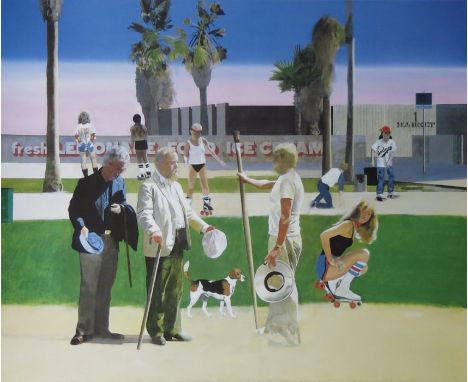 Peter Blake R.A. (British, 1932), 'The Meeting' or 'Have a Nice Day, Mr Hockney', 1981-83, pub. Tate Gallery, 1985, colour re