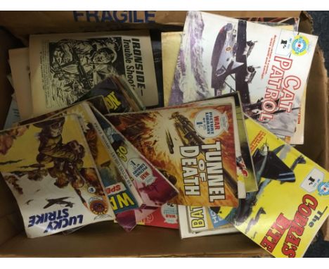 CARTON OF BATTLE & WAR PICTURE VINTAGE COMICS
