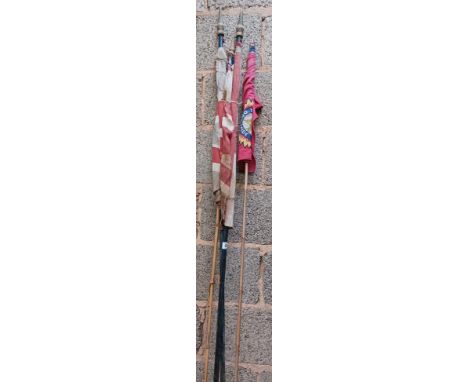 4 VINTAGE GIRL GUIDE BANNERS 