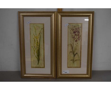 A pair of modern botanical prints