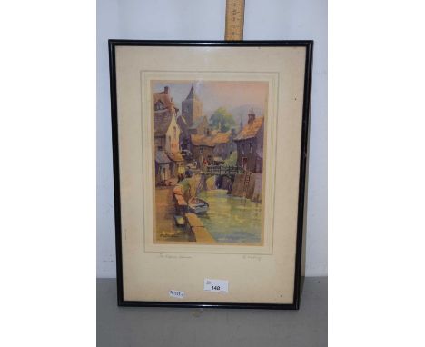 George Ryling, The Village Stream, coloured print, framed and glazed