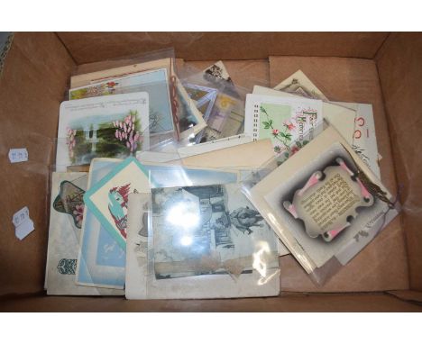 Box of various vintage greetings cards