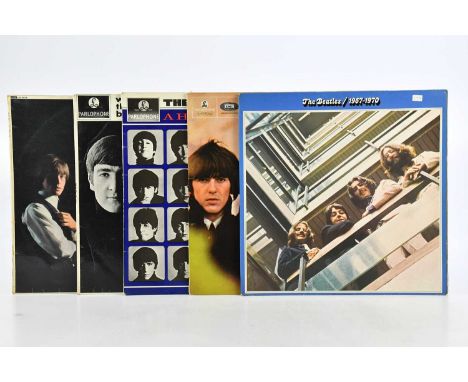 THE BEATLES; four albums to include With The Beatles (PMC 1206), A Hard Day's Night (PMC 1230), Beatles for Sale (PMC 1240 an