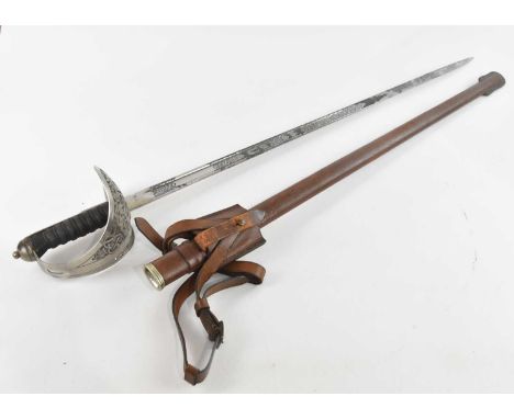 WILKINSON; a George V 1895 pattern infantry officer's sword with scabbard.