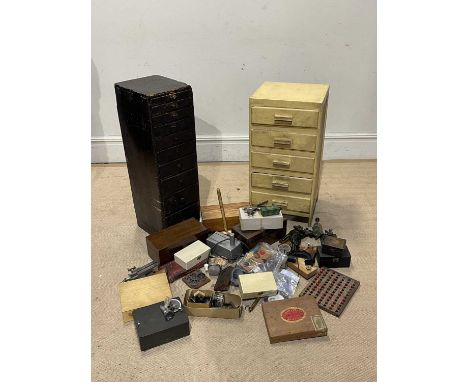 An extensive collection of tools relating to clock making and assorted accessories, various items including drills, punches, 