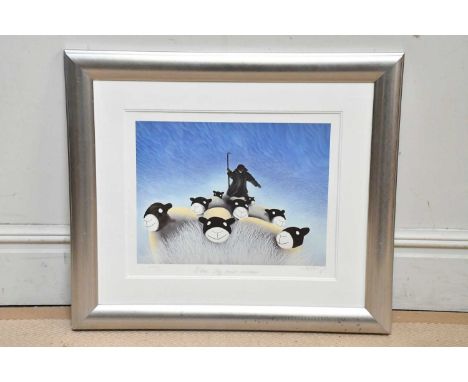 † MACKENZIE THORPE (born 1956); a pencil signed limited edition print, 'Blue sky over Windsor', edition LXXXIX/C, 40 x 50cm, 