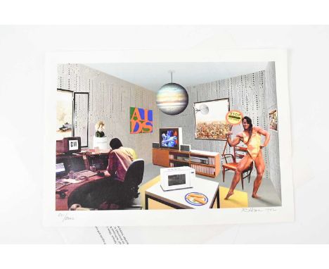 † RICHARD HAMILTON (1922-2011); a pencil signed limited edition print, 'Just what is it that makes today's homes so different