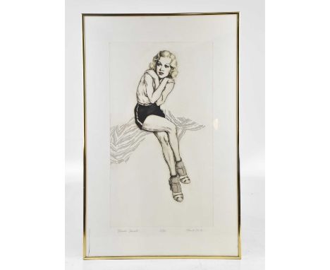 † FRANK MARTIN (1921-2005); pencil signed limited edition print, 'Glenda Farrell', 31/40, 70 x 44cm, framed and glazed.
