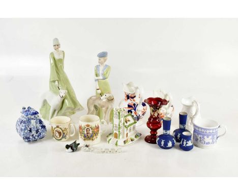 ROYAL DOULTON; two large figures from the 'Reflections' series, HN3073 'Strolling' and HN3116 'Park Parade', also an assortme