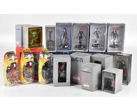 MARVEL; a collection of boxed figures, to include a Kotobukiya Spider-Gwen, Eaglemoss figures to include The Watcher, Thor, B