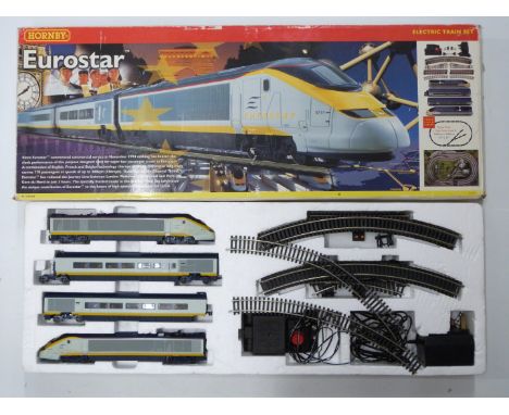 Hornby 00 gauge model railway Eurostar train set, R1013, in original box.&nbsp;