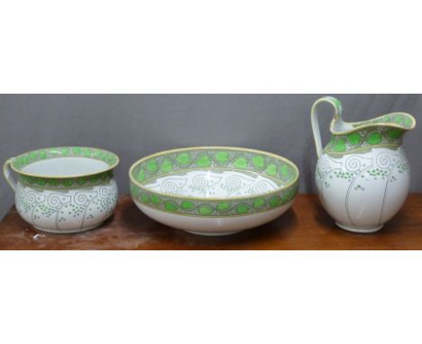 Royal Doulton Art Nouveau jug and basin set&nbsp;