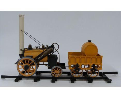 Hornby 3½ inch gauge live steam model Stephenson's Rocket locomotive and tender, G100-9140.&nbsp;
