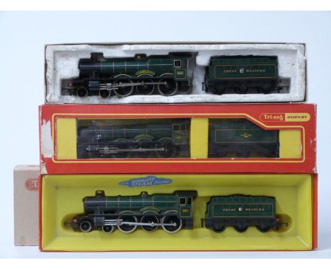 Three Tri-ang Hornby 00 gauge model railway GWR locomotives, all in boxes.&nbsp;