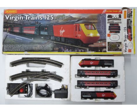 Hornby 00 gauge model railway Virgin Trains 125 train set, R1023, in original box.&nbsp;