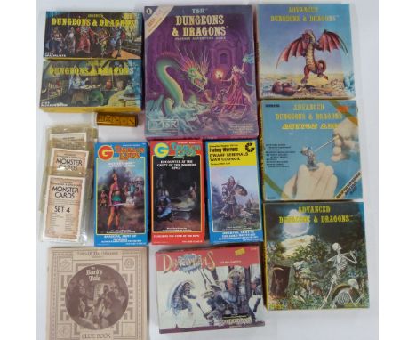 A collection of metal miniatures for fantasy role-playing games including Dungeons &amp; Dragons, AD&amp;D and Dragon Lords, 