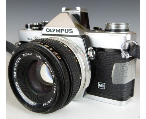 Olympus OM-2n SLR camera with 50mm 1:1.8 lens