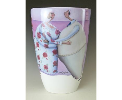 Sarah Jane Szikora for Royal Worcester 'Smooching' vase, H30cm&nbsp;